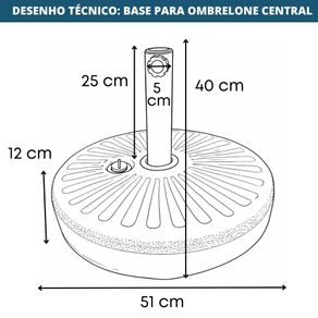 Base para Ombrelone Central HDPE Rivatti -4-
